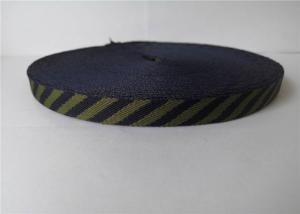 Quality 1.5cm Polyester Webbing Tape Blue Green Twill / Knitted Webbing Straps For Bags wholesale