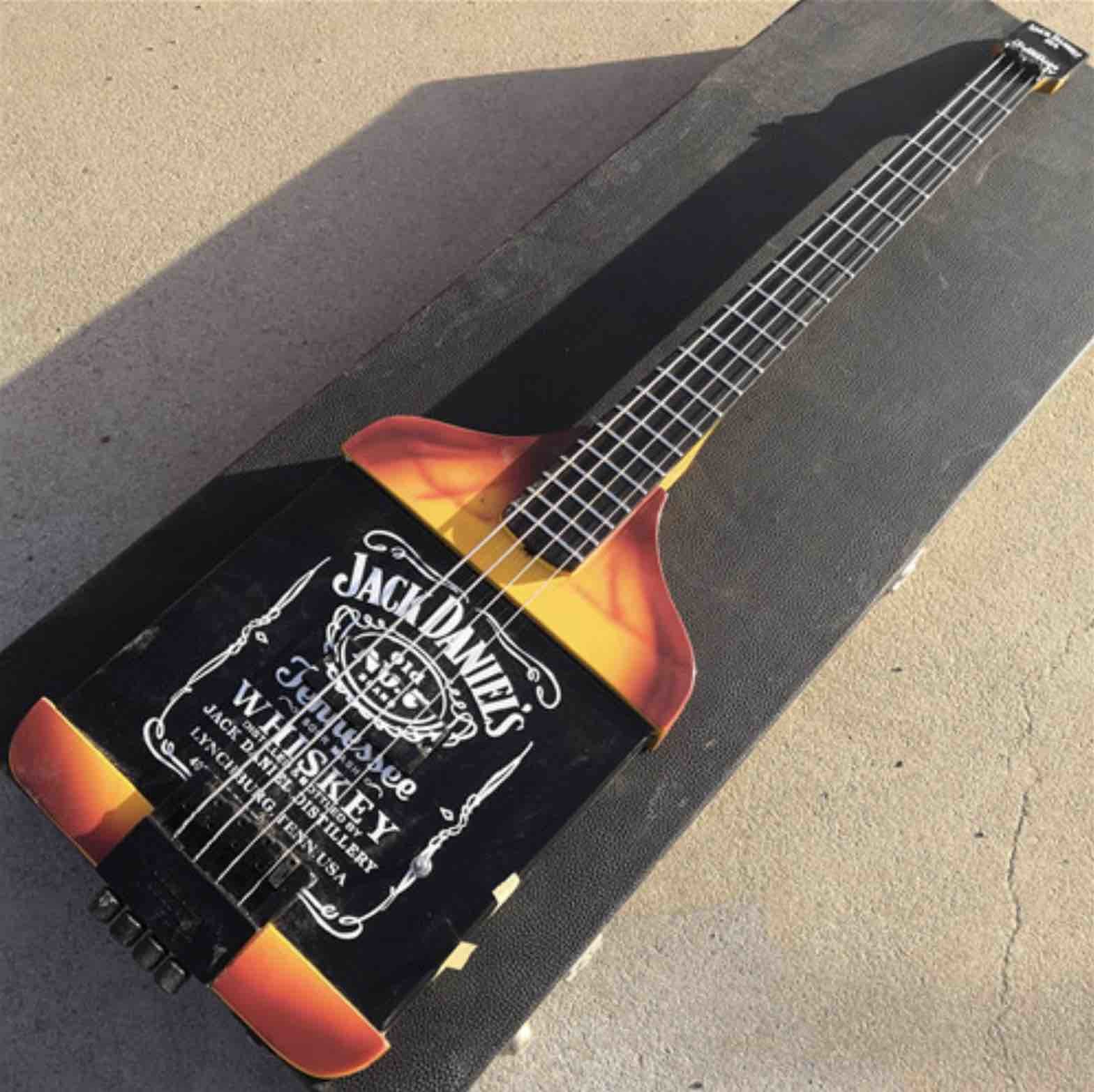 4 String Jack Daniels Electric Bass Guitar Set Neck Body Mahogany Body Rosewood Fingerboard Free Shipping