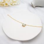 Dainty Name Diamond Pendant Necklace Gold Long Diamond Moon Necklace