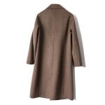 Pure Wool Men's Double-Sided Cashmere Coat Mid-Length Trench Jacket for Casual