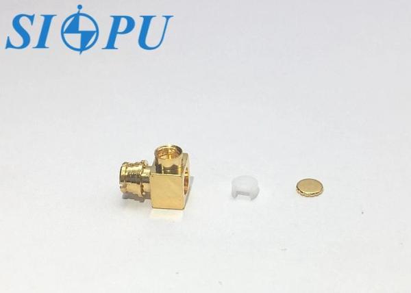 SMP Female Angled RF Coaxial Connectors Mate With 2# Semi Rigid / Semi Flexible