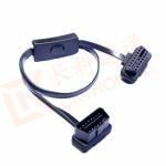 Male to Female Flat OBD 16 Pin Obd Extension Cable CK-MF08D01K