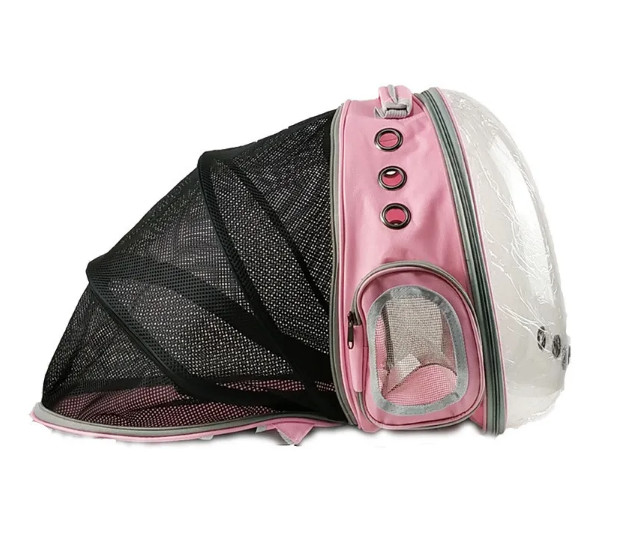 Cat Pet Carrier Backpack Transport Bag Lock Safety Zippers Portable Breathable