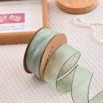 4cm*18m Shinny Diamond Polyester Organza Ribbon High Quality Gift Ribbon