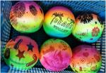 Toy Market 10" Neon Rainbow Ball with Keyring Customized LOGO