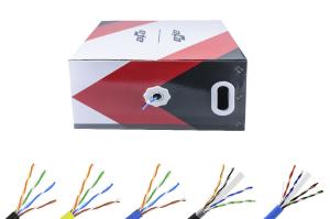 Quality PVC Jacketed Cat6a Cable Roll 24AWG 500m Network Cable Roll Cat6 Unshielded wholesale