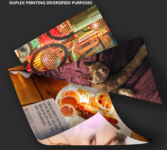 Glossy Carbon Powder Printing Two Sided Photo Paper