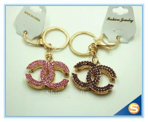 Quality Fashion Metal Charm Pendant Key Chain Rhinestone Metal Key chain For Women Gift wholesale