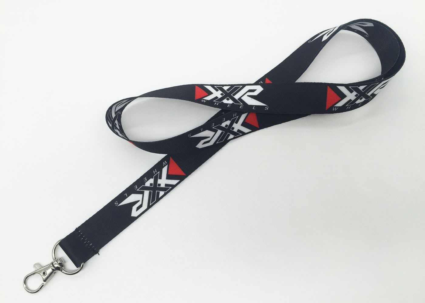 Polyamide Cotton Silk Black And White Lanyard For Advertisement