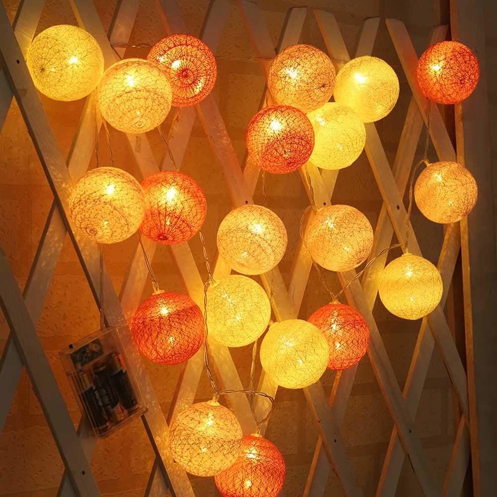 LED Light String , Battery-Operated, Mood Lighting, White/Grey/Brown Christmas atmosphere decorate Wedding
