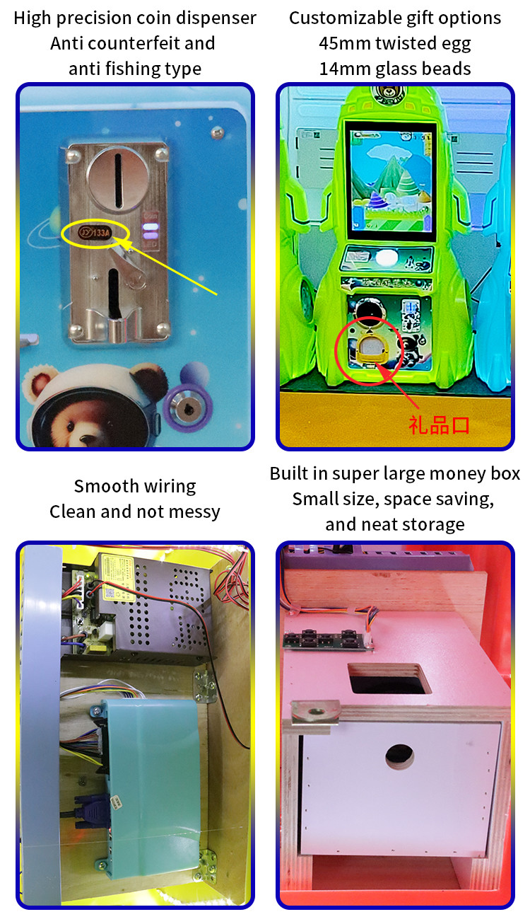 Blue Children's Indoor Amusement Facilities coin operated arcade machine Rocket Fun Airdrop Game Machine