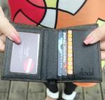 pu men wallet casual short purse for men