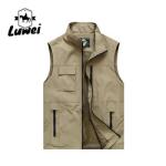 Casual Stand Collar Sleeveless Blank Wear Outdoor Utility Hunting Knitted Plus