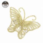 Beautiful Golden Butterfly Iron On Patch , Sequin Washable Animal Iron On