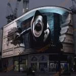 Advertising Outdoor Naked Eye 3D LED Display P7.81X15.625 Wall