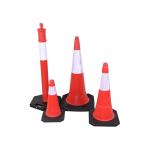 50cm Orange / Blue / Green PVC EVA Traffic Directional Cone For Road Safety