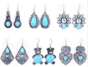 Quality Fashion Turquoise Beaded Earrings wholesale