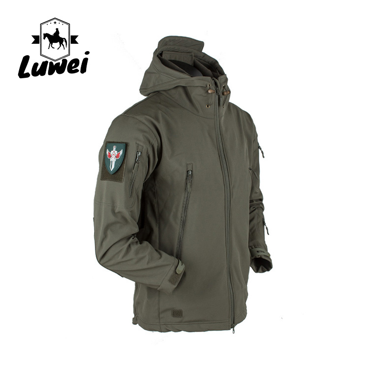 Custom Logo Winter Hooded Zip Up Male Poly Warm Utility Chaqueta Giacca a Vento Plain Long Overcoat Coats for Men
