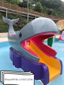 Quality Anti UV Kids Water Park Equipment Fiberglass Whale Water Slide wholesale