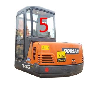 Quality White Excavator Cab Glass DAEWOO DH55 Back Side Position NO.5 wholesale