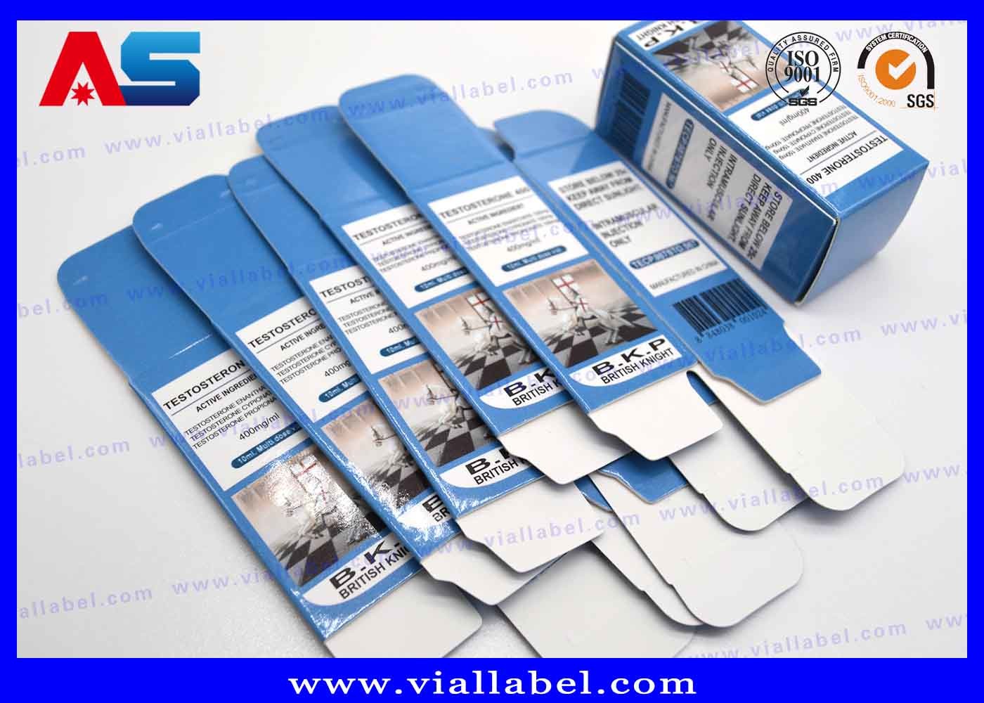 Paper Medicine Carton 10ml Vial Boxes Labels Printing Matte Finish Anavar / Bodybuilding