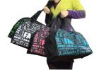 Black Binding Non Woven Carry Bag Silk Screen