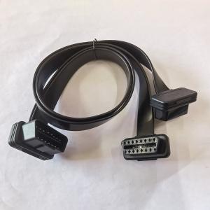 Quality Flat GPS Cable 16 Pin Obd J1962 , Male To Dual Female Obd2 Scan Cable wholesale