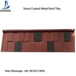 Environment Friendly Flat Stone Coated Roof Tiles, Shingle Stone Coated Metal
