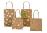 Glitter Kraft Paper Shopping Bags For Gift Packing Environment Friendly