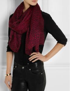 Quality Burgundy and black popular trendy scarf knitting scarf wholesale