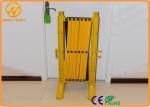 Yellow Plastic Traffic Barriers , Temporary Retractable Safety X Expandable