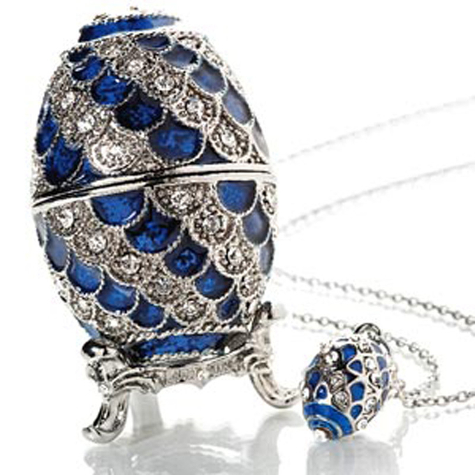 Decorative Earring Ring Trinket Box Holder Box Hand Enamel Easter Egg jewelry box Style Hinged Jewelry for Home Ornament