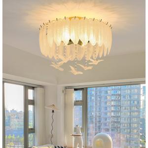 Quality Creative Glass Feather Chandelier Modern Living Bedroom Kitchen Island Hanging（WH-CY-252） wholesale