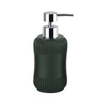 Dark Green Polyresin Bathroom Set Soap Dish Holder Countertop Set Belly Shape
