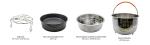 Microwave Silicone Kitchen Utensils FDA Multifunction Stainless Steel Food