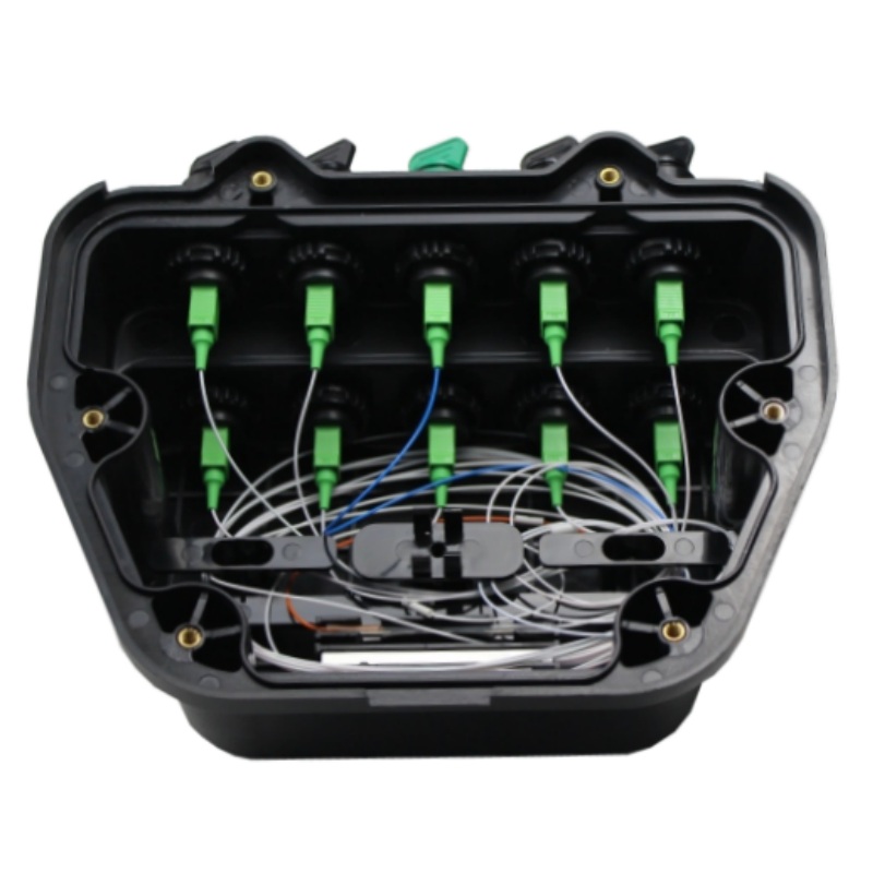 Waterproof 10port FTTH Fiber Distribution Box with PC ABS Material and UV Resistance