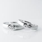 Customizable 18k Crafted Name 9g Gold Diamond Couple Rings
