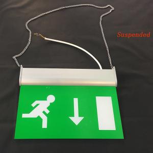 Quality Rechargeable Battery Powered Led Emergency Double Sided Exit Signs 110V - 127V wholesale