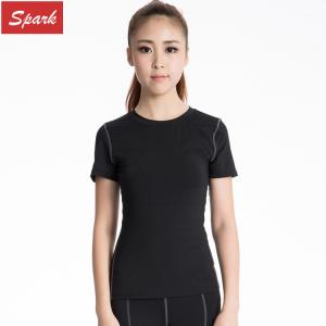Quality Women fitness quick-drying short-sleeve plain tank top clothes T-shirt wholesale
