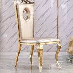 Luxury Grey Leather Dining Chairs No Wheels With A Backrest