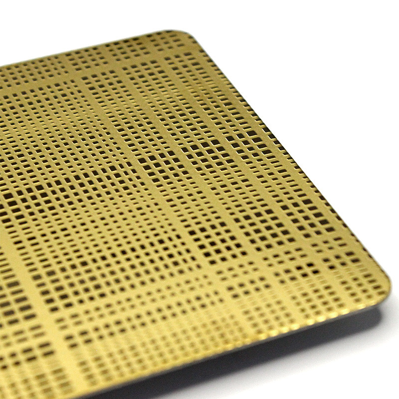 PVD Color Coating Etching Stainless Steel Sheet 304 Decorative Wall Metal Sheet 4x8