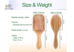 Square Shape Rubber Air Bag 10 Inch Wooden Handle Hair Brush