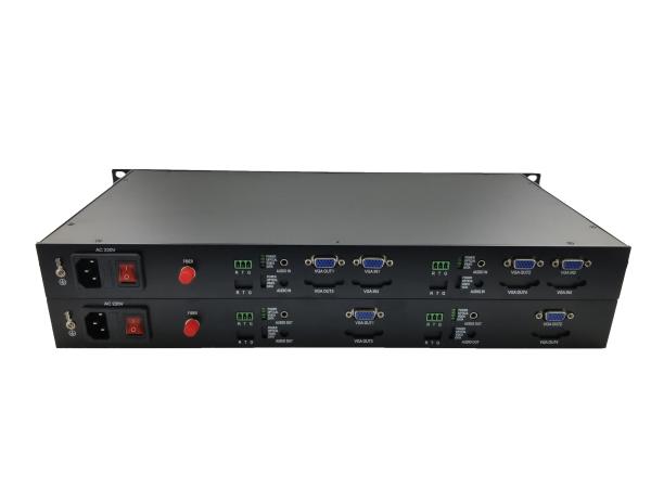 CE VGA To Fiber Converter Audio Video / VGA Multiplexer rack 2CH Audio + Data +