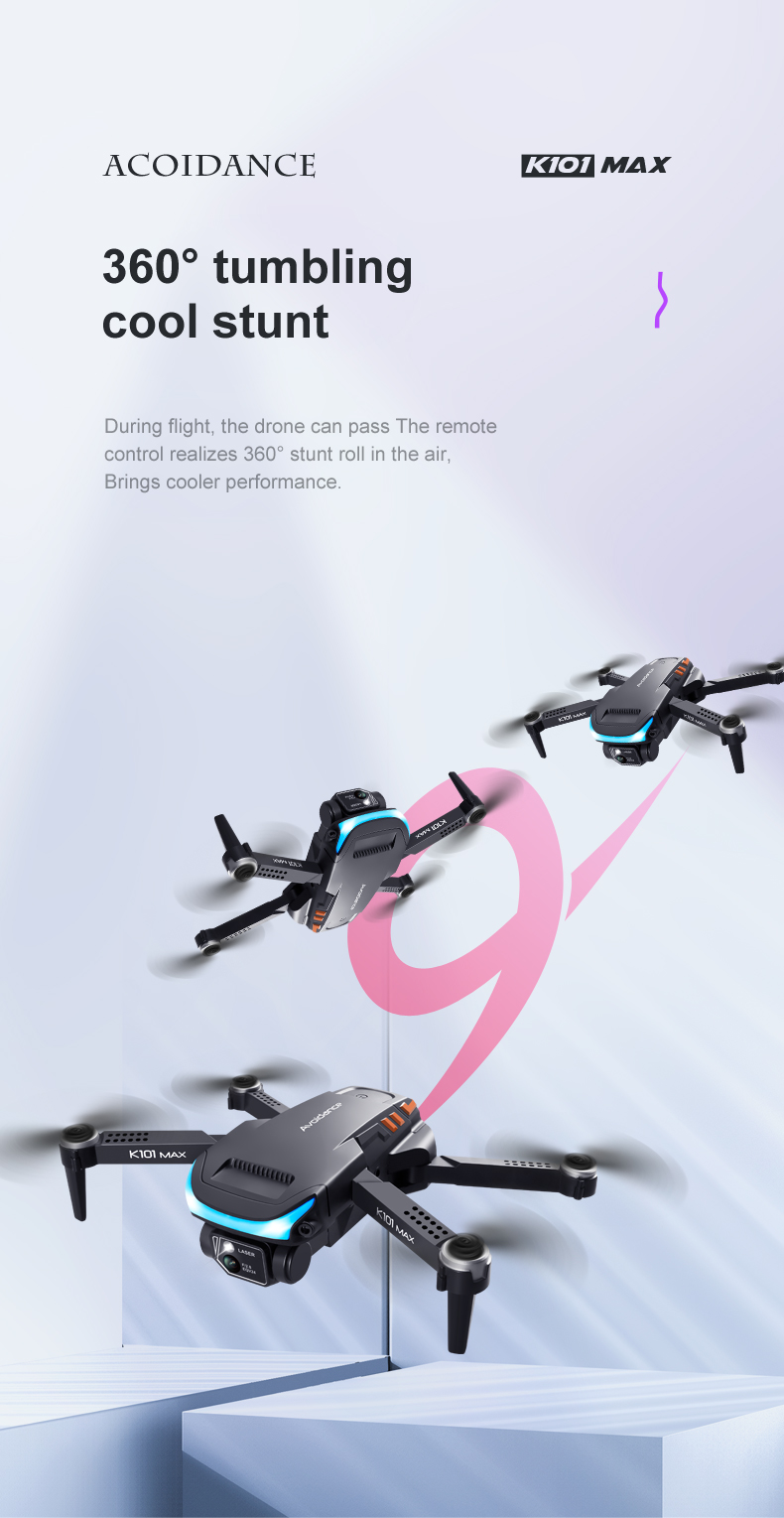 Beginner Operator Skill Level K101 Max Drone 4k Camera and GGPS Mini Toy Drone with 18-25 Minutes Maximum Flight Time