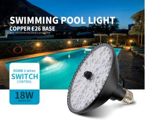 Quality 240V Aluminum Par56 Underwater Led Lights 18W Anti Uv Switch Control wholesale