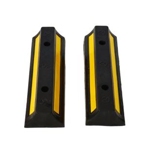 Quality Double Side Yellow Reflector Durable Truck Wheel Stopper wholesale