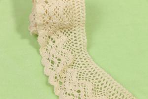Quality ODM Cotton Crochet Lace Trim Beige Elastic For Multiapplication wholesale