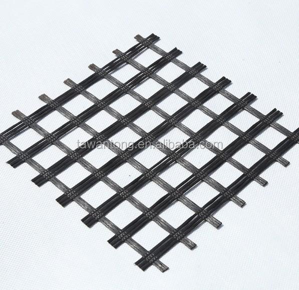 ISO Standard Fiberglass Fiber Mesh Geogrid for Road Reinforcement 50-200m