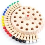 5.5cm Wooden Montessori Baby Toys Memory Matchstick Chess Game