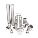 Double Wall Angled Chimney Pipe , Stainless Steel Flue Pipe Smoke Ventilator